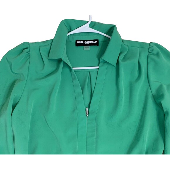 Karl Lagerfeld Paris Dress Belted Front Zip Above Knee Career Office New w/o Tag - Picture 6 of 9